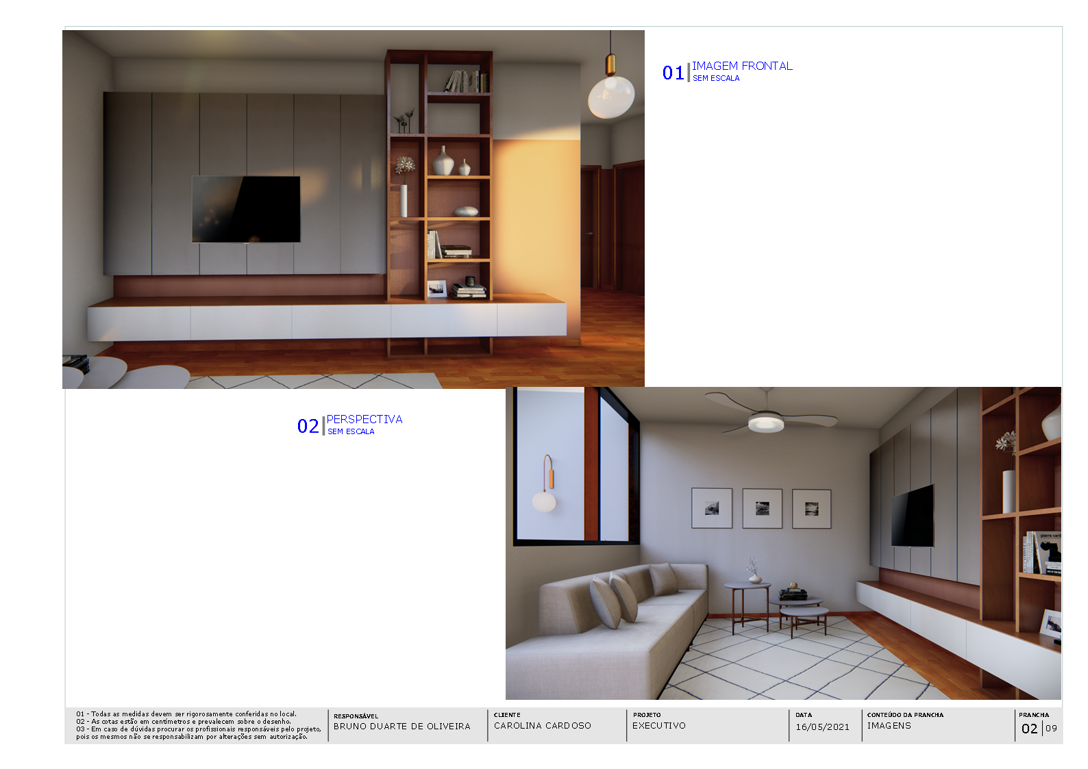 Renders — móvel da TV