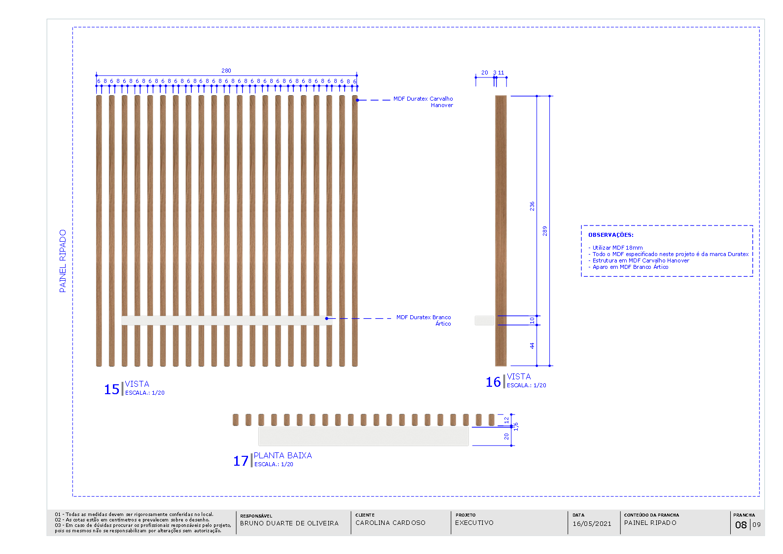 Detalhamento — ripado