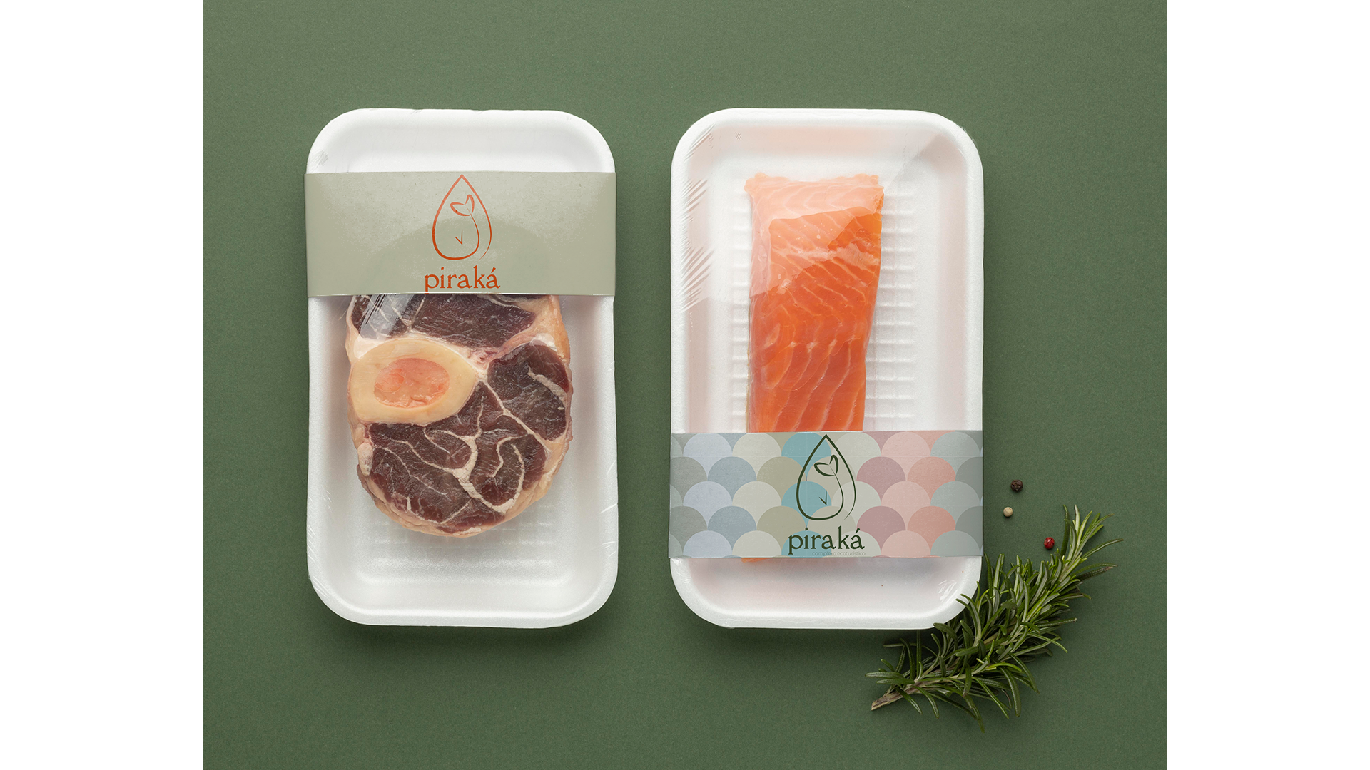 Mockup — embalagem dos peixes