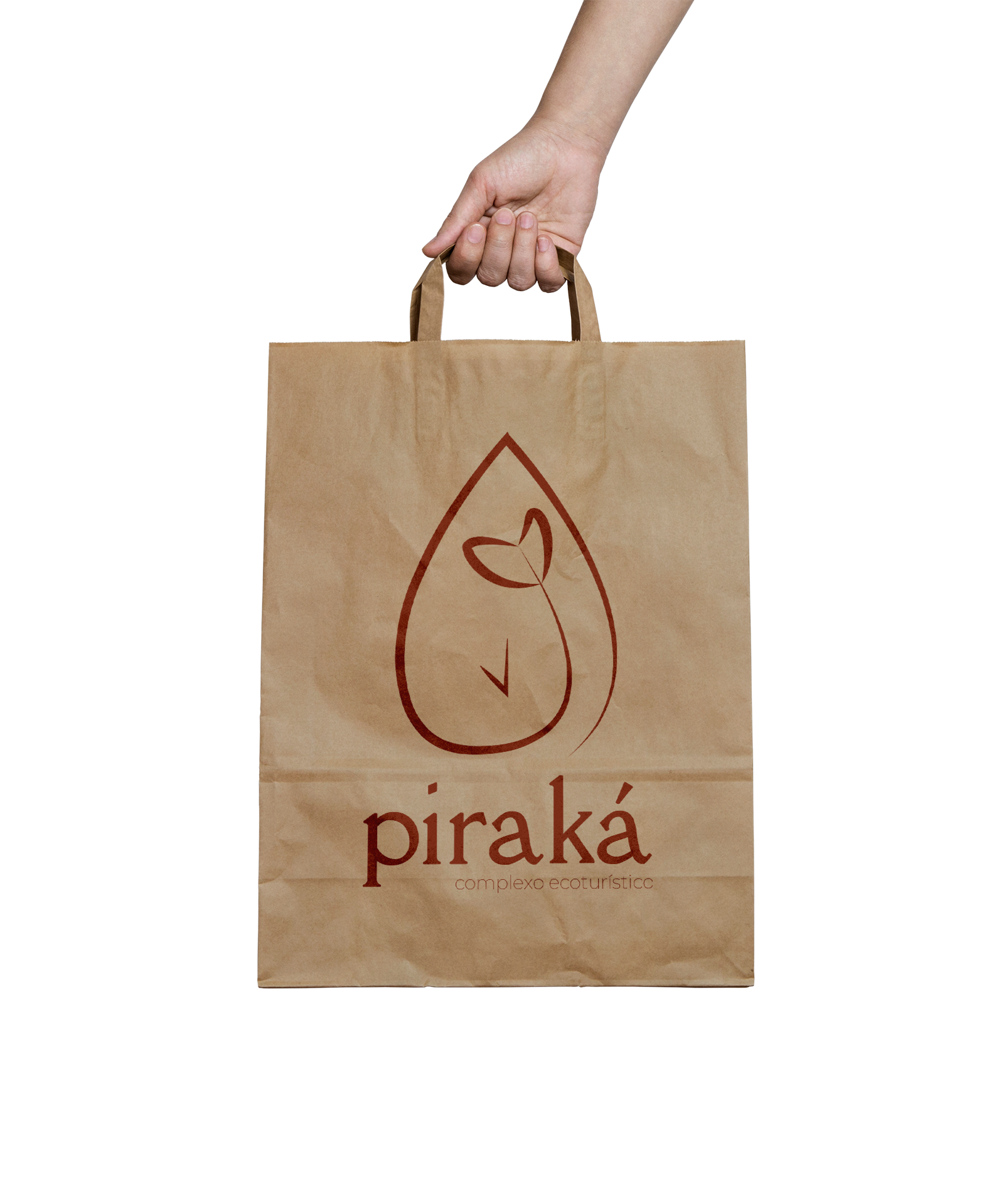 Mockup — saco de papel pardo